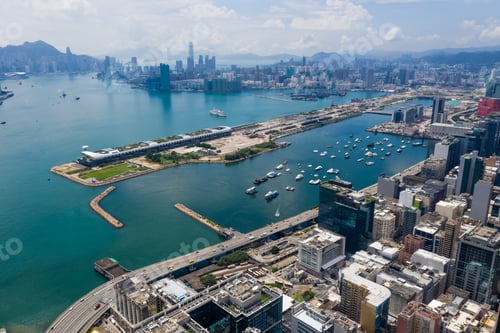 Preview: Kowloon Bay, Hong Kong 03 September 2018:- Aerial view of Hong Kong skyline