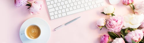 Preview: Top view home office workspace
