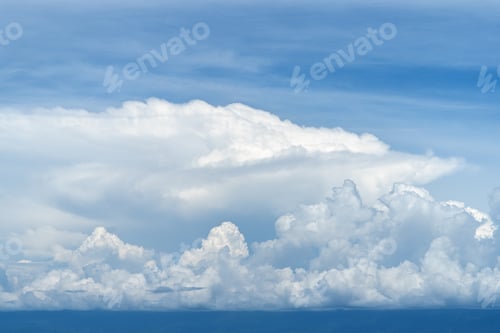 Preview: Clouds and beautiful clear blue sky in summer