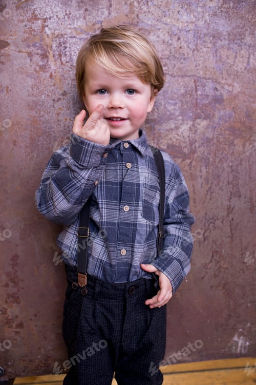 Preview: Portrait of young boy, smiling