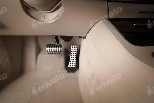 Preview: Brake and accelerator pedal of automatic transmission car