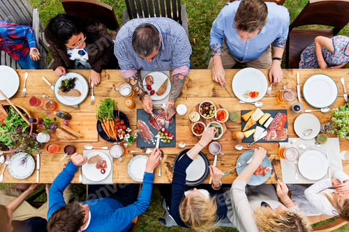 Preview: Group Of People Dining Concept