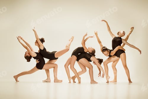 Preview: The group of modern ballet dancers