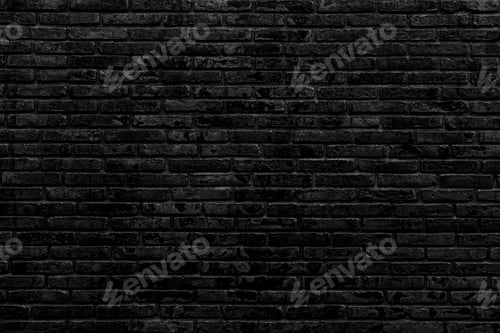 Preview: Abstract Black brick wall texture for background.