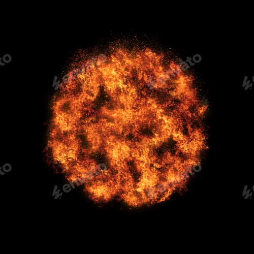 Preview: Realistic fire ball explosion busting