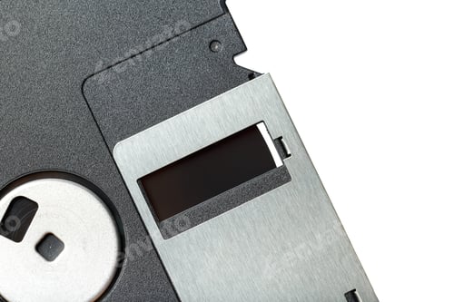 Preview: Old video cassette tape showing magnetic tape and lid in close view