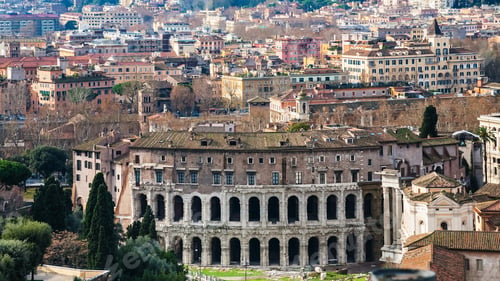Preview: Rome city with ancient Theatre of Marcellus
