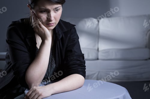 Preview: Portrait Of Young Woman Suffering From Loneliness