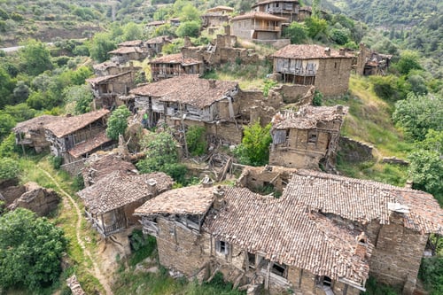 Preview: Lubbey Village is abandoned willage in Odemis Town.Stone and wooden houses.