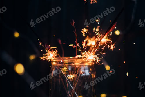 Preview: Close-Up Of Illuminated Sparkles