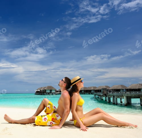 Preview: Couple On A Tropical Beach At Maldives