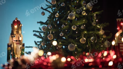 Preview: Illuminated decoration and copy space for Christmas