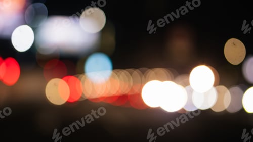 Preview: Colorful Blurred Night Bokeh Lights