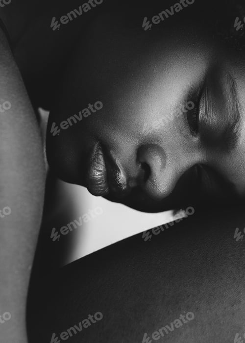Preview: Beautiful black woman with afro hair social template