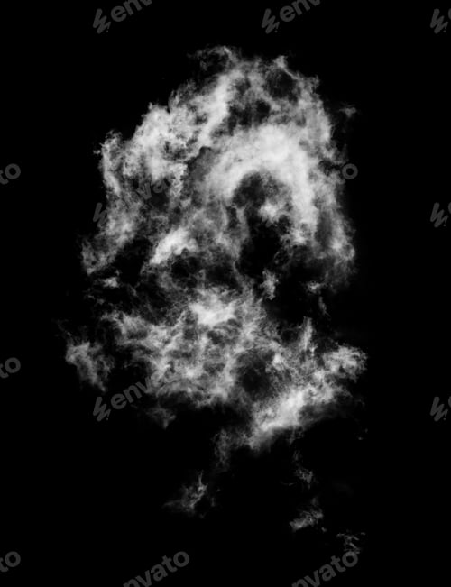 Preview: clouds on black background