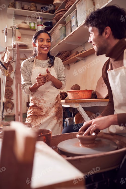 Preview: Couple Running Bespoke Pottery Business Working In Ceramics Studio Together