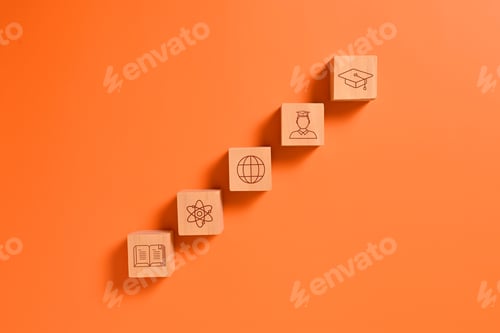 Preview: education icon and graduate cap concept. person graduation icon. High quality photo