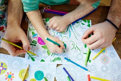 Preview: Coloring with crayons