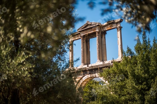Preview: Ruins of Hadrians Arch, Athens, Attica Region, Greece, Europe