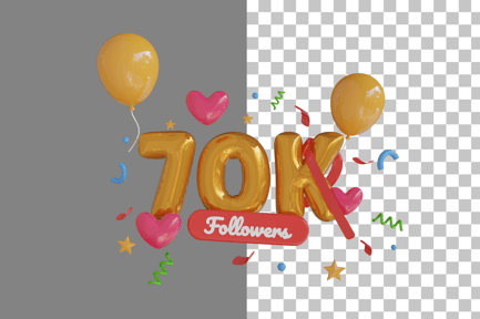 Preview: 70K Follower 3D Icon