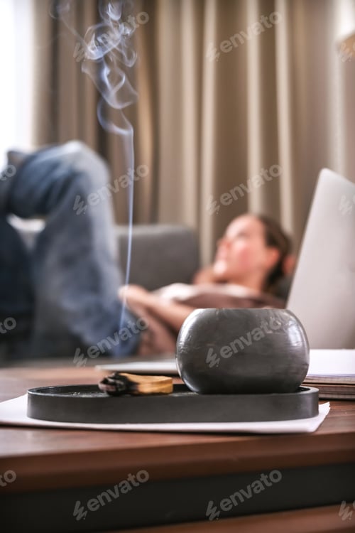 Preview: Remotely work.freelancer works remotely home.cozy workation, remote work,leisure, work life balance,