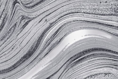 Preview: Silver fluid art marbling paint textured background