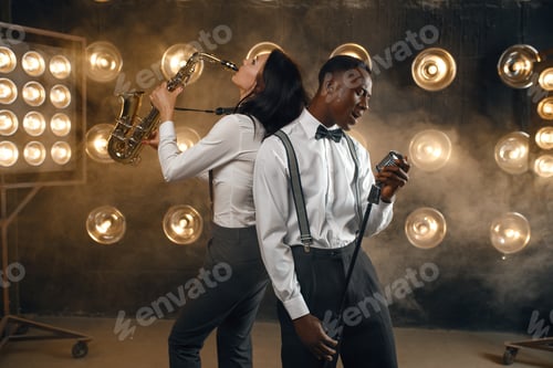 Preview: Male jazz performer and female saxophonist