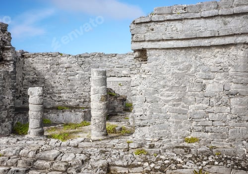 Preview: Ruins of Tulum, pre Columbian Mayan city, Yucatan, Mexico.
