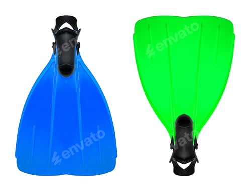 Preview: Blue and green flippers