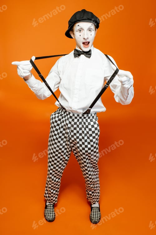 Preview: Pantomime on the orange background