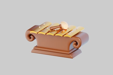 Preview: Traditional gamelan instrument with mallet