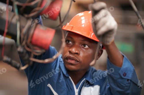 Preview: industrial factory employee working in metal manufacturing industry