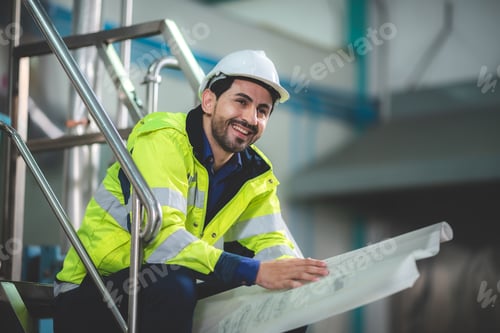 Preview: professional technician engineer working to control electrical power and safety service