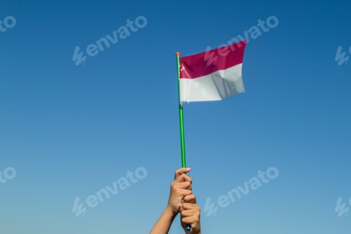 Preview: Flag against clear blue sky on sunny day