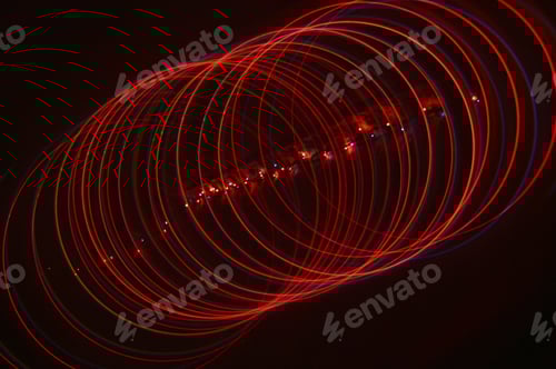 Preview: abstract background of red spirals of circles.