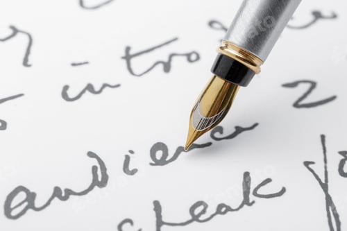 Preview: Fountain Pen on Written Page