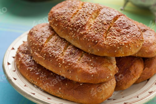 Preview: Dish with fresh Moroccan homemade krachel