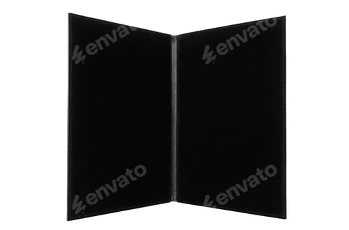 Preview: leather open portfolio for documents on a white background
