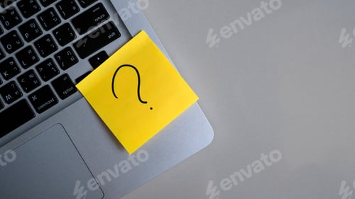 Preview: question marks written reminders tickets