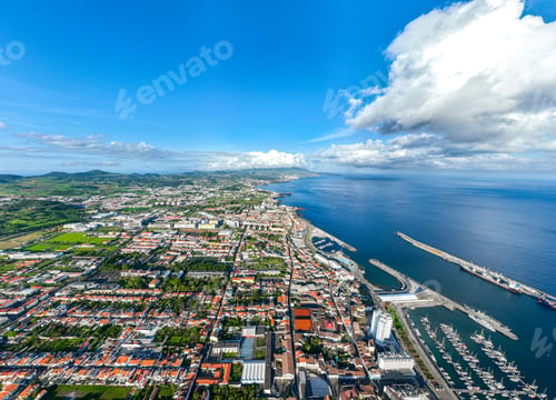 Preview: Fishing boats docked at Ponta Delgada harbor