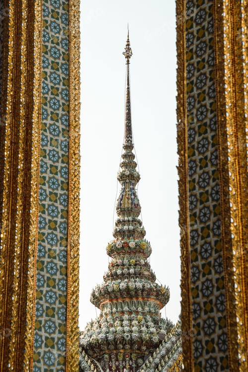 Preview: Vertical shot of the Grand Palace in the streets of Bangkok, Thailand during the day