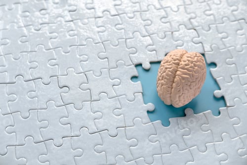 Preview: Concept of autism, memory loss, dementia and alzheimer awareness, world mental health day.