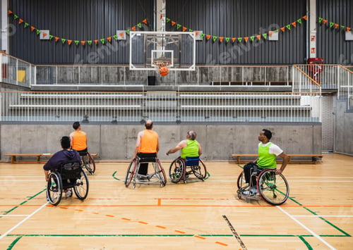 Preview: Wheelchair basketball players competing on court