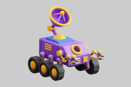 Preview: Cartoon martian rover vehicle concept
