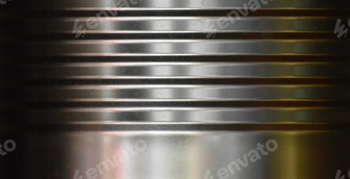 Preview: close up of silver metal tin can