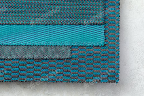 Preview: The background consists of several types of old colored tiles with different patterns on blue tone