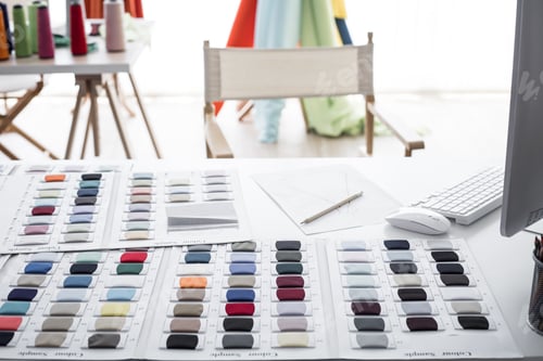 Preview: On table of clothing designers of start up business