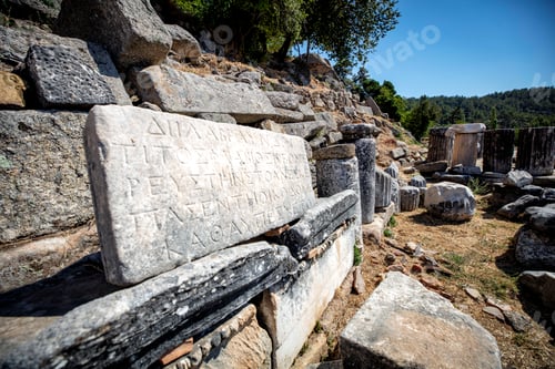 Preview: Labranda archaeological site, the Temple of Zeus Labraundeus, Mugla Province, Turkey.