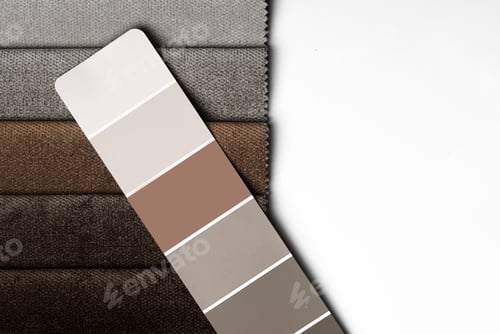 Preview: a variety of fabrics with a color palette