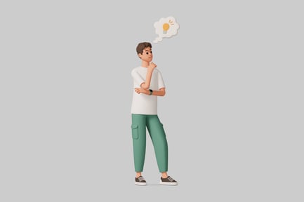 Preview: Man with a thought bubble
